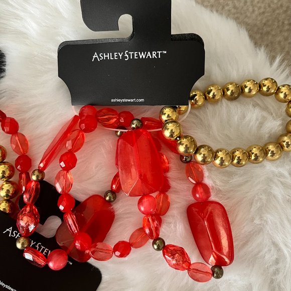 NWT! Bundle of 3 Sets of Ashley Stewart Stretch Bracelets - Picture 3 of 6